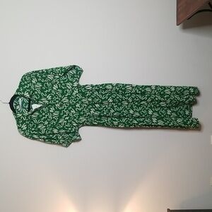 Zara Green Patterned Elora Dress XS